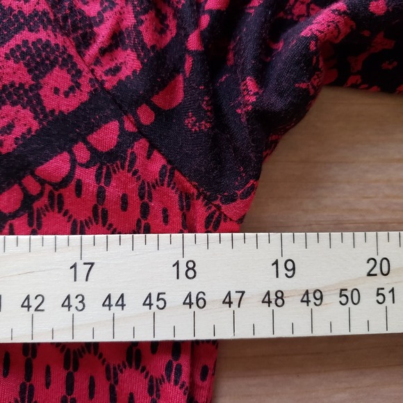 Soma Womens Red Soft Jersey Keyhole Neck Tunic Blouse Top Size S - Picture 4 of 8